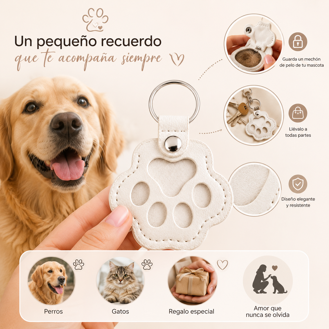 Llavero de Recuerdo de Mascota